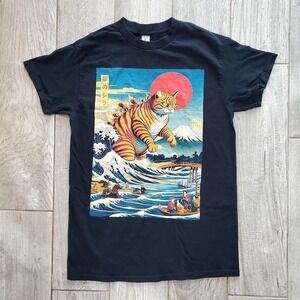Catzilla‎ Godzilla Black T-Shirt Size Small